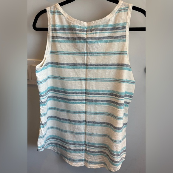 Eddie Bauer Women’s Striped Sleeveless Top - Blue and White - Picture 3 of 4